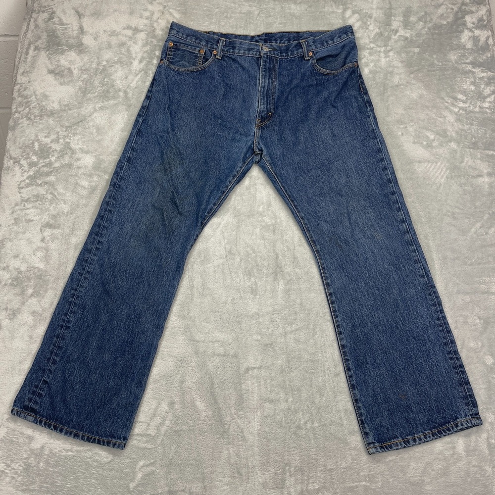 Levi's Jeans Mens 33x32 Blue Denim Medium Wash Americana 517 Bootcut Leg Grunge